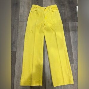 ZARA High Rise Yellow Straight Leg Jeans | Size 8 (EUR 40) 💛